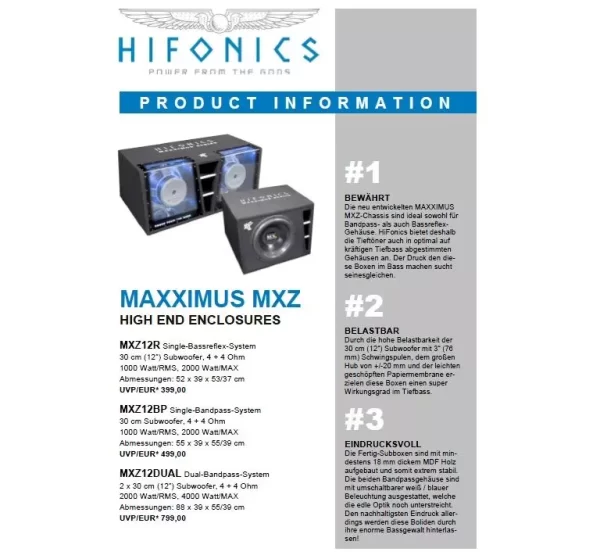 HIFONICS MXZ12-R